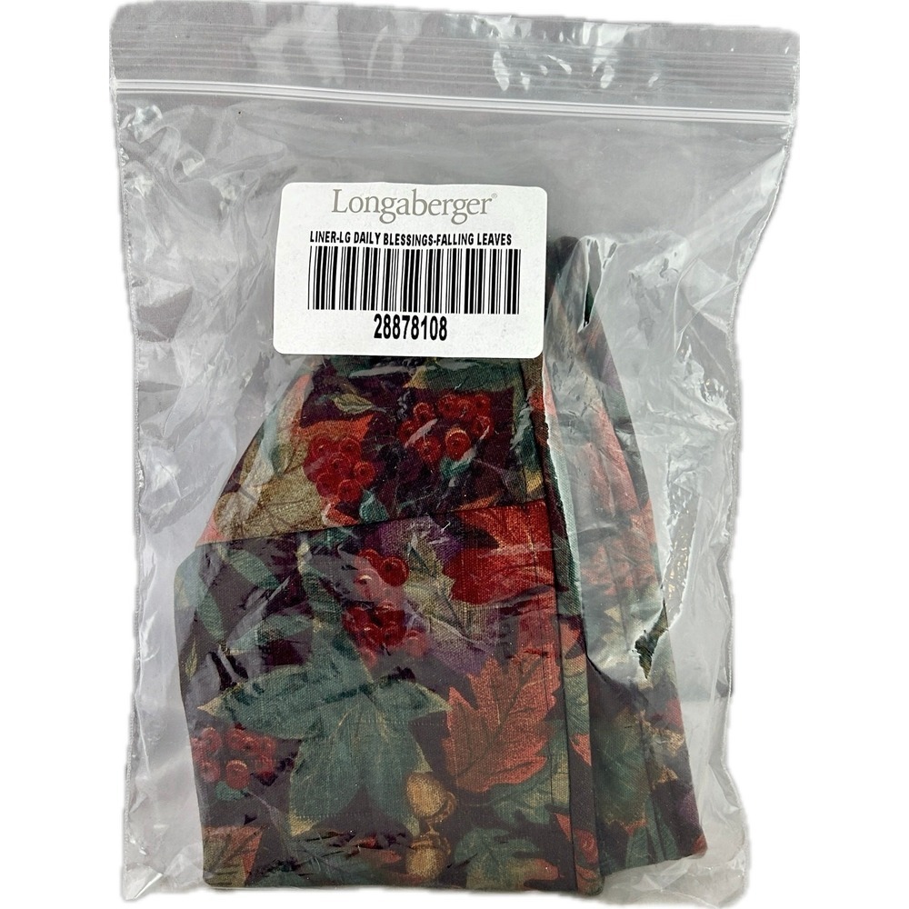 Longaberger FALLING LEAVES LINER ONLY for Large Daily Blessing‎ Basket New